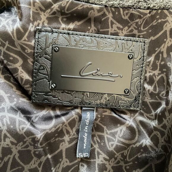 Line The Label Wool Blend Jacket Size S/P Toggle Closure Striped Warm - Picture 15 of 16